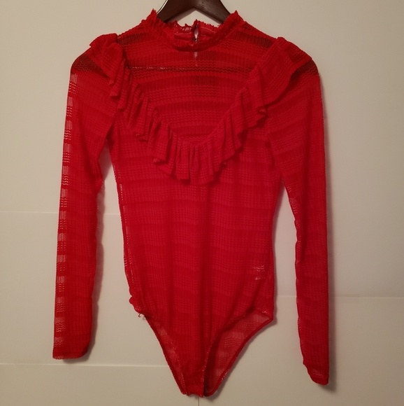 Fashion Nova Tops - NWT FashionNova Lace Look Bodysuit